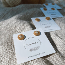 Load image into Gallery viewer, Moose Hide Daisy Studs
