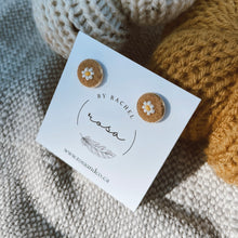 Load image into Gallery viewer, Moose Hide Daisy Studs

